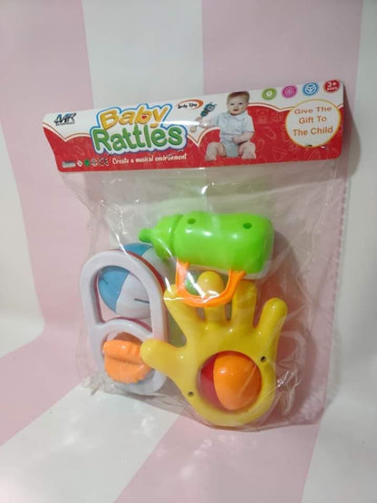 Colourful Baby Rattle Toys Set Of 4 - Kids Bazar