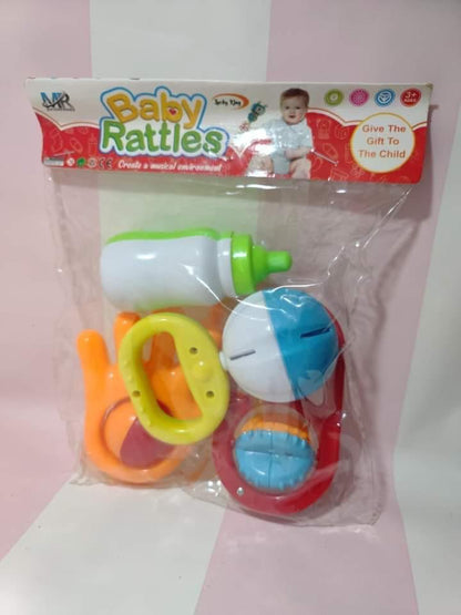 Colourful Baby Rattle Toys Set Of 4 - Kids Bazar