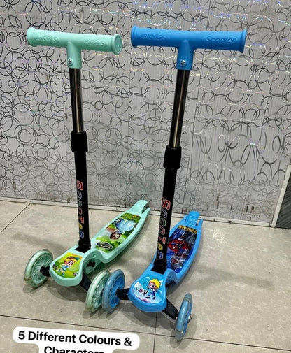 3 Wheel Riding Scooty With Adjustable Height For Kids - Kids Bazar