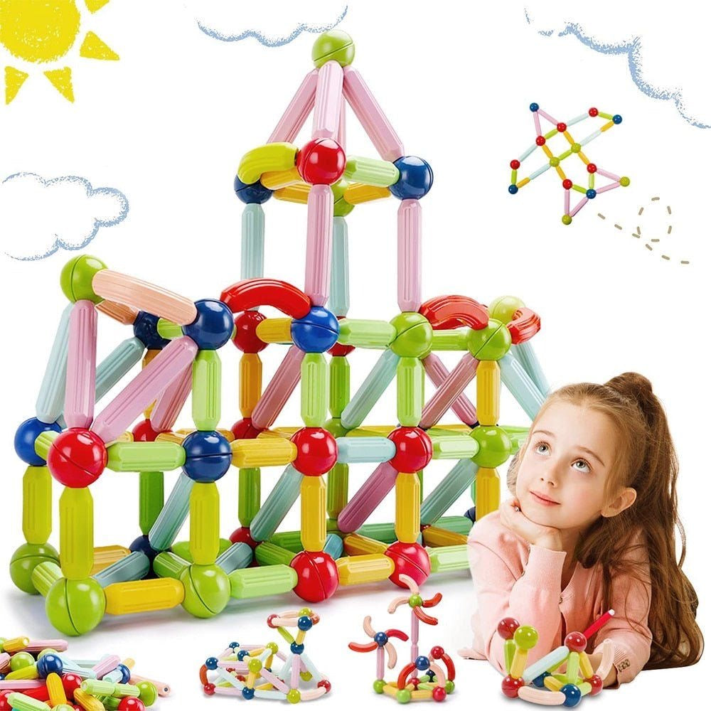 25 Pcs Magnetic Sticks Educational Toy - Kids Bazar