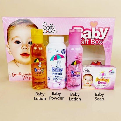 Pack Of 4 Soft Touch Baby Gift Box - Kids Bazar