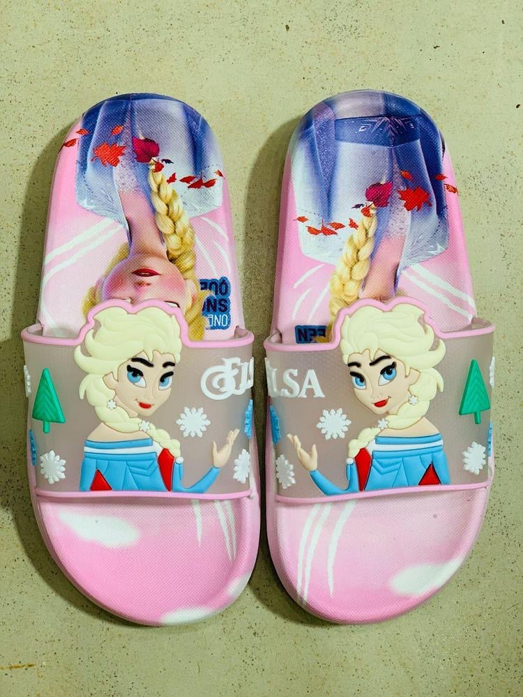 Elsa Rubber Slippers For Girls - Kids Bazar