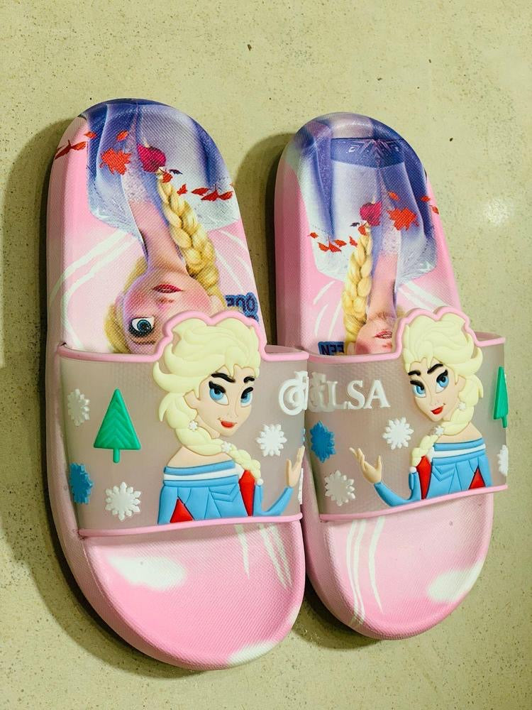 Elsa Rubber Slippers For Girls - Kids Bazar