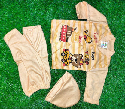 3 Pcs Newborn Baby Suit - Kids Bazar