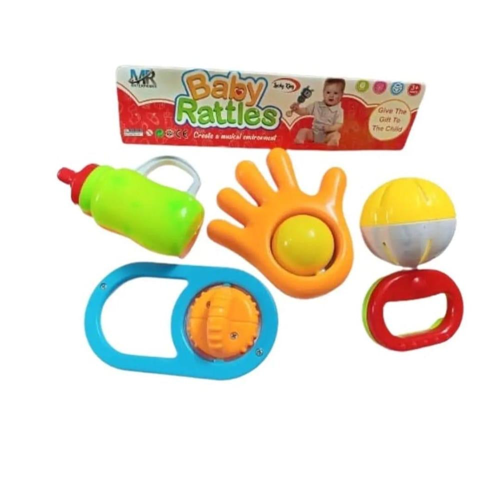 Colourful Baby Rattle Toys Set Of 4 - Kids Bazar