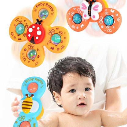 Baby Rattle 3pcs-Baby Spinner Cartoon Toys Spinning (random )