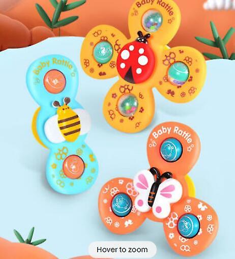 Baby Rattle 3pcs-Baby Spinner Cartoon Toys Spinning (random )