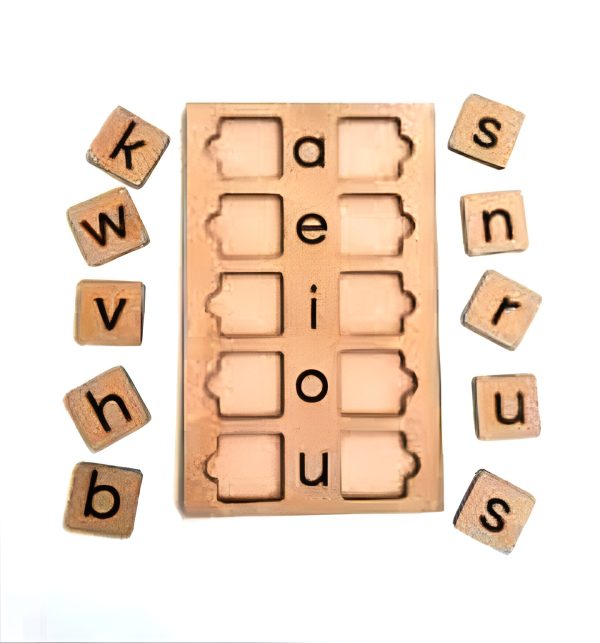 Educational Cvc Word Builder Activity Wood Puzzle