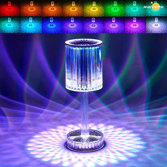 KB-Crystal Diamond Table Lamp Touch Control RGB Color Light - Kids Bazar