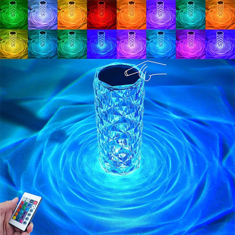 16 Color LED Diamond Crystal Lamp With Remote - Kids Bazar