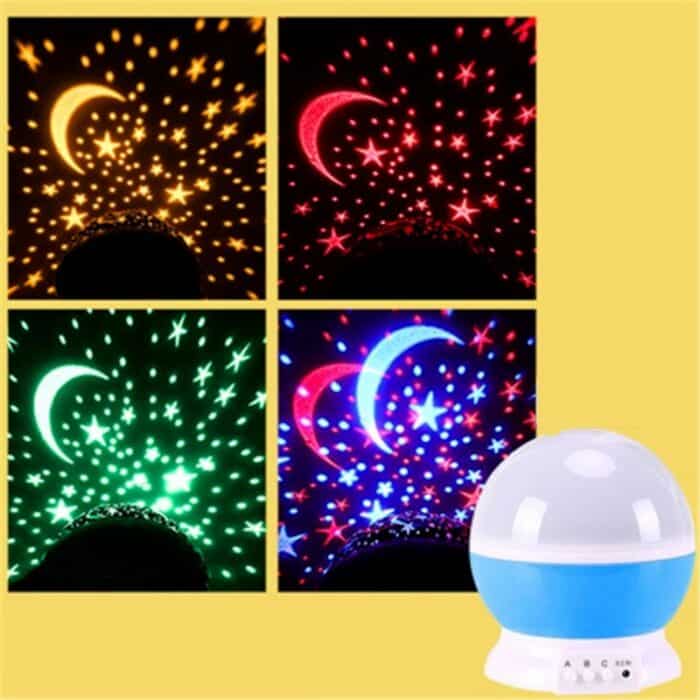 Projector Night Light Rotating Sky Moon Galaxy Lamp - Kids Bazar