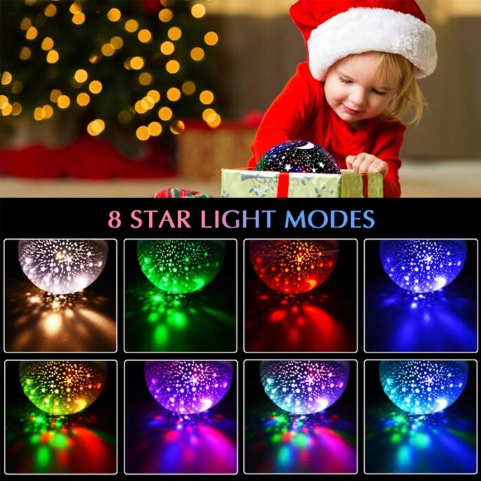 Projector Night Light Rotating Sky Moon Galaxy Lamp - Kids Bazar