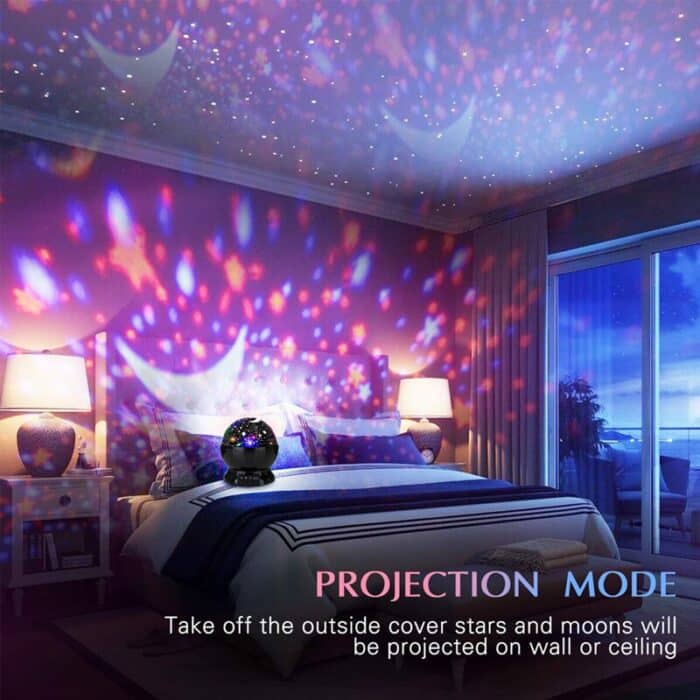 Projector Night Light Rotating Sky Moon Galaxy Lamp - Kids Bazar