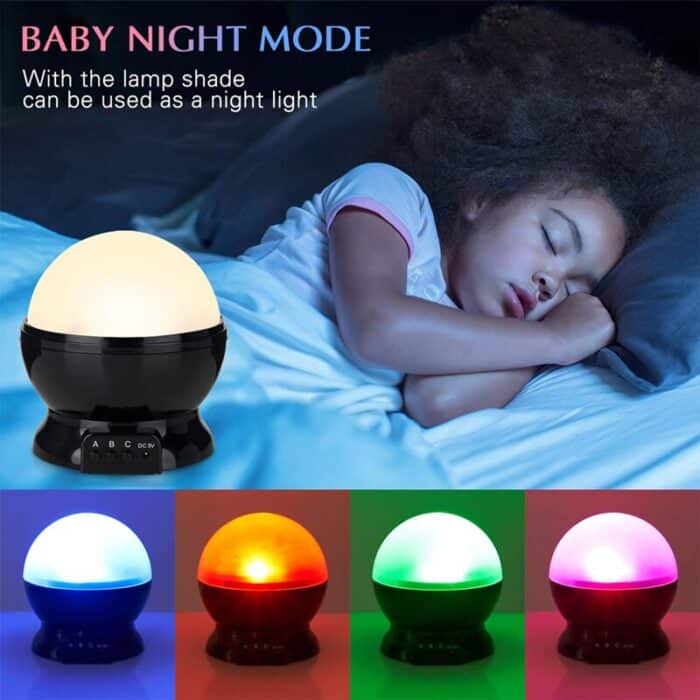 Projector Night Light Rotating Sky Moon Galaxy Lamp - Kids Bazar