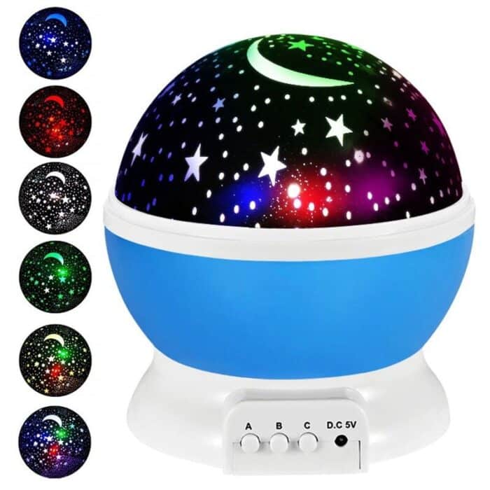 Projector Night Light Rotating Sky Moon Galaxy Lamp - Kids Bazar