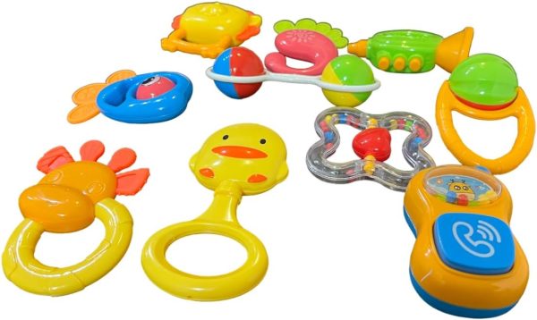 Baby Rattles Set (12 Pcs) New-born Hand Bells Baby Toys